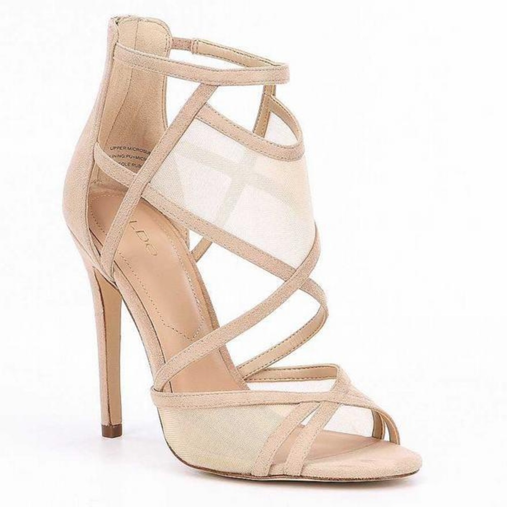 Nude Strappy High Heel Sandal